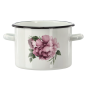 Zománcozott fazék Bazsarózsa Laura 3 l – 18 cm, fehér