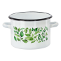 Zománcozott fazék Fikus 3 l – 18 cm, fehér