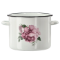 Zománcozott fazék Bazsarózsa Laura 5,5 l – 22 cm, fehér