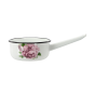 Zománcozott fazék Bazsarózsa Laura fogantyúval 1,5 l – 16 cm, fehér