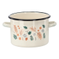 Zománcozott fazék Levelek 3 l – 18 cm, krémszínű