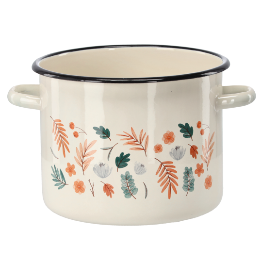 Zománcozott fazék Listy 5,5 l – 22 cm, krémszínű