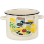Zománcozott fazék Olajfa 5,5 l – 22 cm, krémszínű