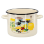 Zománcozott fazék Olajfa 4,5 l – 20 cm, krémszínű