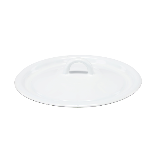 Fehér zománcozott fedő 18 cm