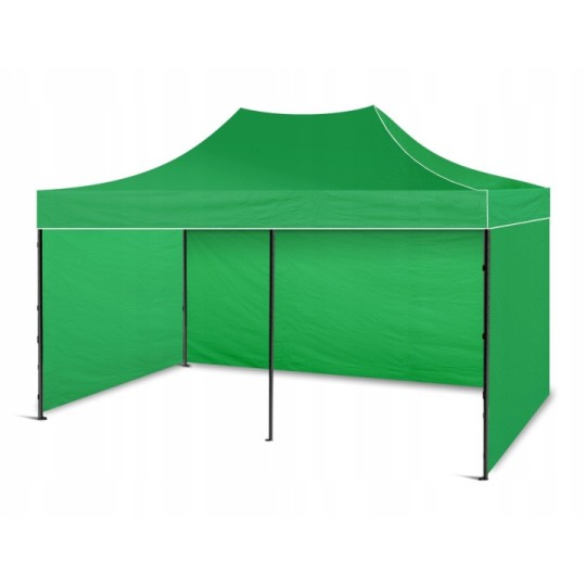 Kerti party sátor zöld színben PREMIUM 3x6 m – vastag tető 820D, 49 kg