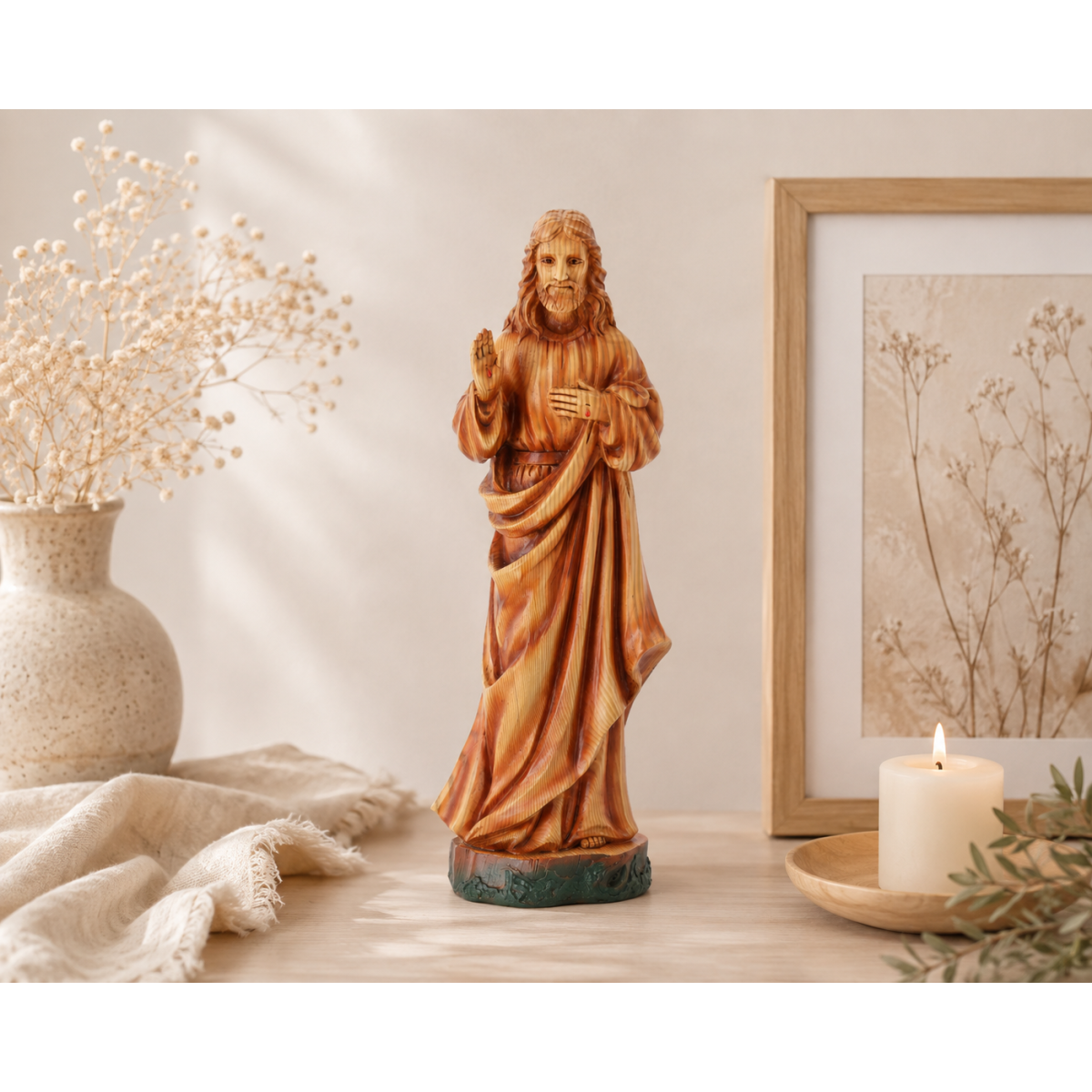 Jézus-szobor 13,5 × 9 × 38 cm, poliresin