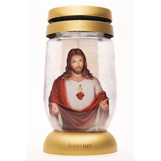 Temetői gyertya Bolsius S12 3D Jézus 22 cm, égési idő 36 óra - csomag 6 db