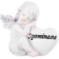 Sírdekoráció MagicHome Angyal szívvel 11 × 7,9 × 10,1 cm, polireszin