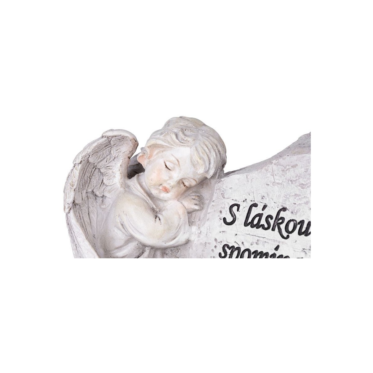 Napelemes sírdísz MagicHome angyal kereszttel 20,5 × 11 × 11 cm, poliresin