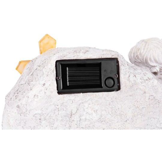 Napelemes sírdísz MagicHome angyal kereszttel 20,5 × 11 × 11 cm, poliresin