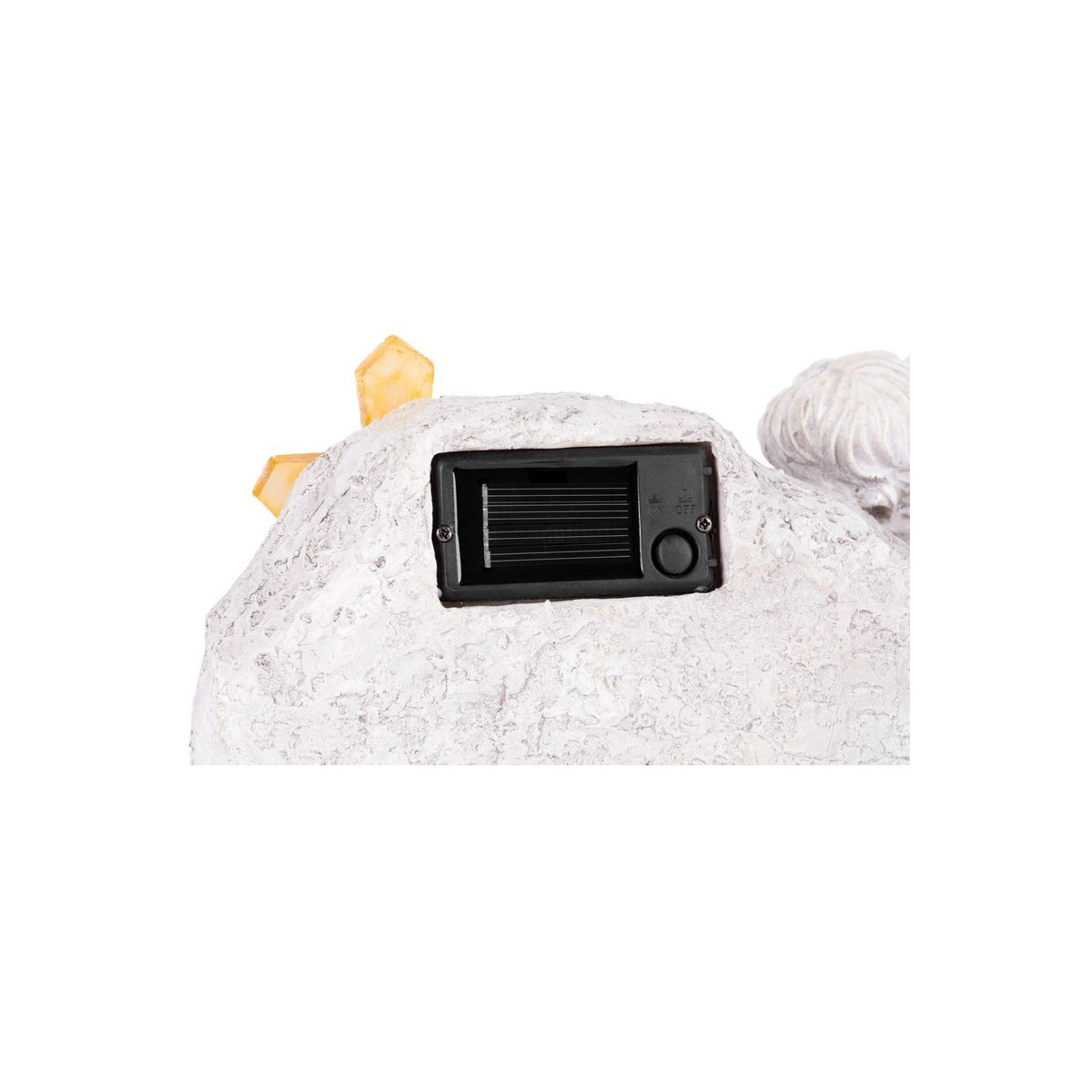 Napelemes sírdísz MagicHome angyal kereszttel 20,5 × 11 × 11 cm, poliresin