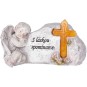 Napelemes sírdísz MagicHome angyal kereszttel 20,5 × 11 × 11 cm, poliresin
