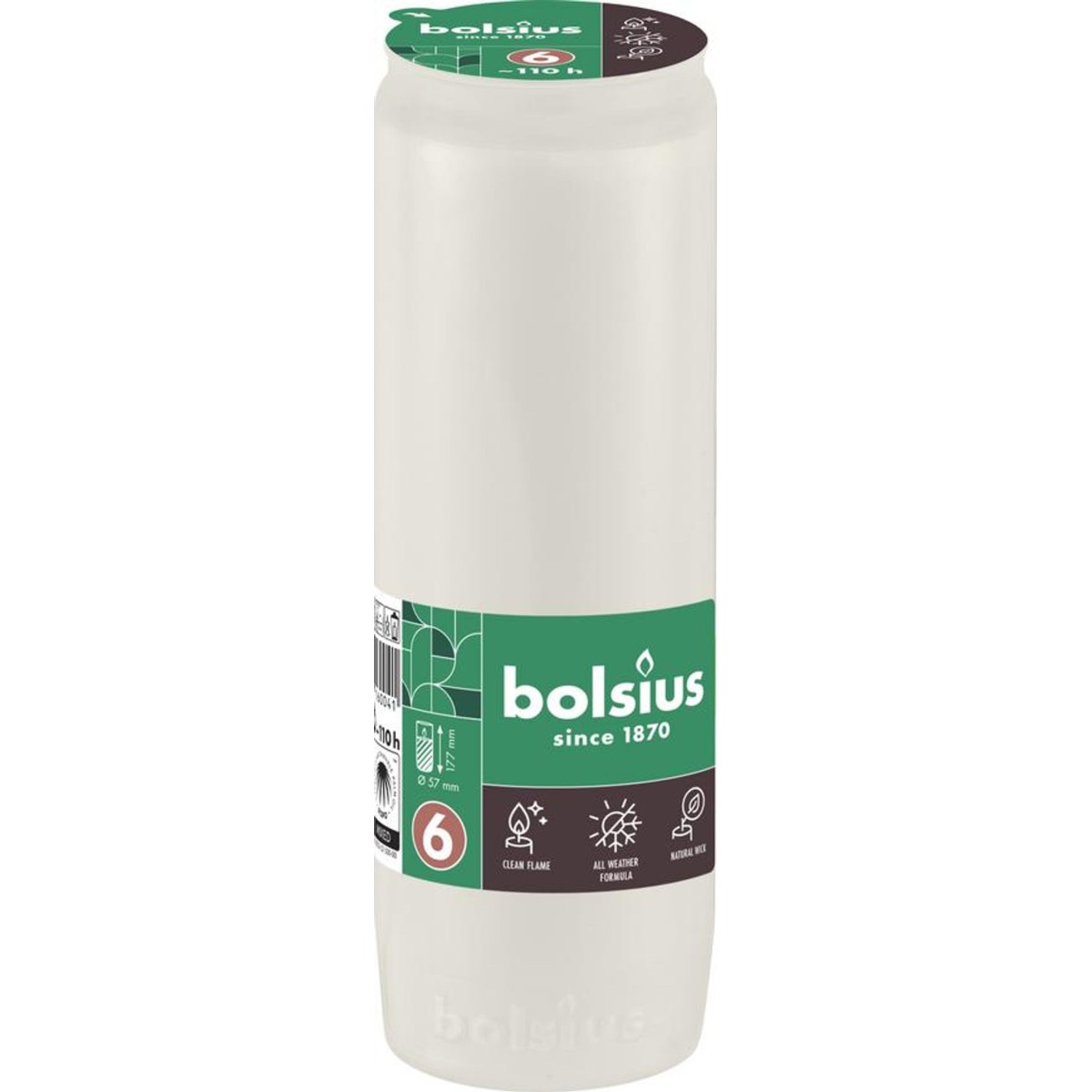 Olajtöltet a Bolsius 110 h kahanchoz, 342 g, 57 × 177 mm, fehér - 20 darabos csomag