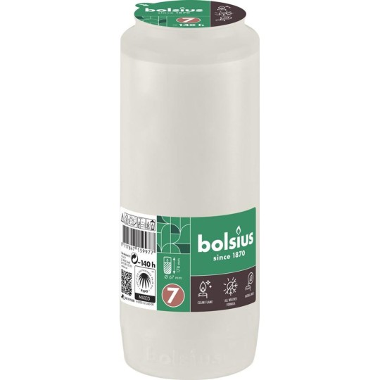 Bolsius olajutántöltő kahanchoz 140 h, 471 g, 67 × 178 mm, fehér - 15 db/csomag
