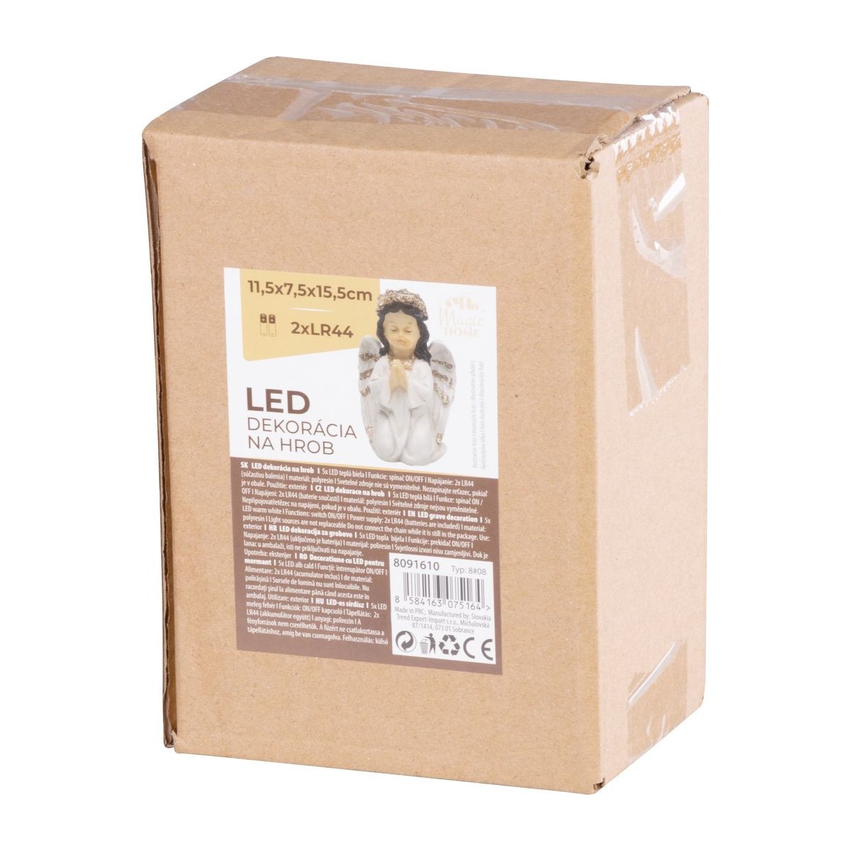 LED sírdísz MagicHome Imádkozó angyal 15,5 cm - 16 db/csomag