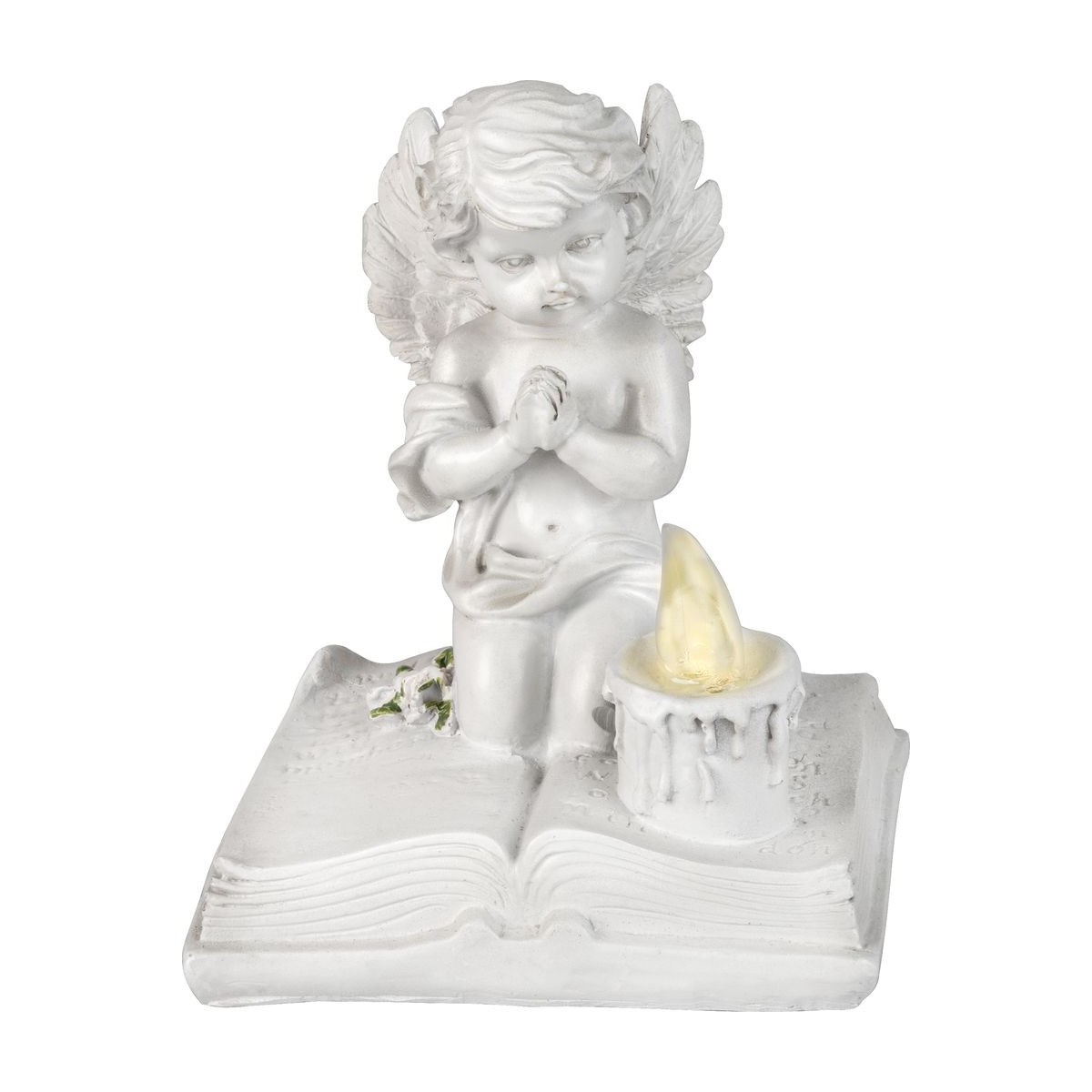 LED sírdísz MagicHome imádkozó angyalka a könyvön 13,5 cm