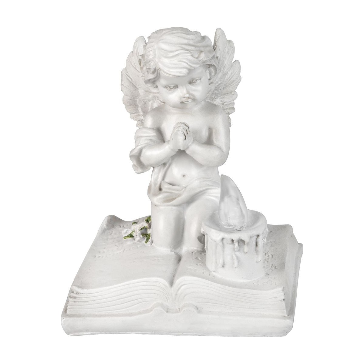 LED sírdísz MagicHome imádkozó angyalka a könyvön 13,5 cm