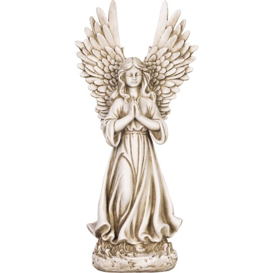 Sírdekoráció MagicHome Imádkozó angyal 36 cm, poliresin