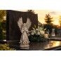 Sírdekoráció MagicHome Imádkozó angyal 36 cm, poliresin