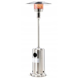 Gázteraszfűtő 13 kW, 221 cm, rozsdamentes acél