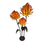 LED virágdísz Articsóka 1,5 m - 3 virág