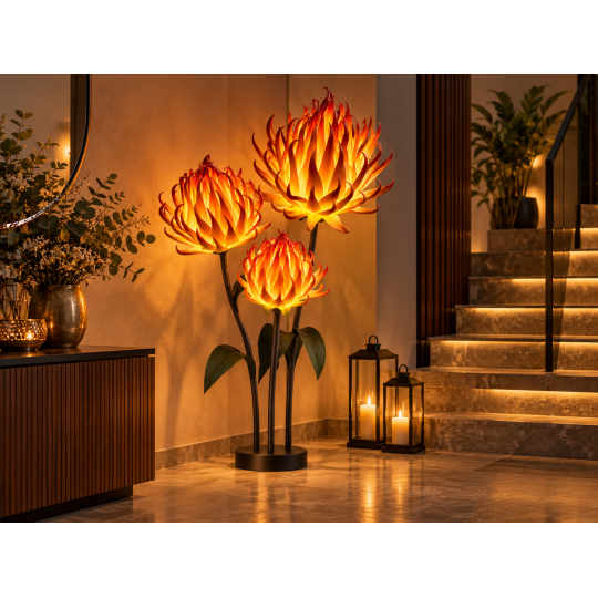 LED virágdísz Articsóka 1,5 m - 3 virág