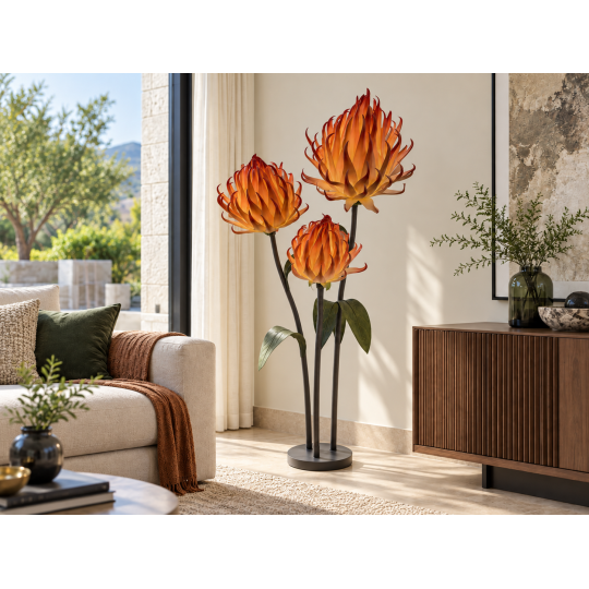 LED virágdísz Articsóka 1,5 m - 3 virág