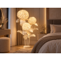 LED 3D virágdekoráció Krizantém 1,5 m - 3 fehér virág