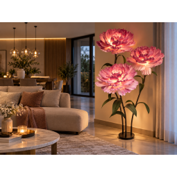 LED virágdísz Bazsarózsa 2,1 m - 3 virág