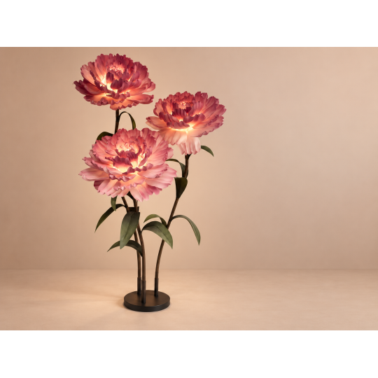 LED virágdísz Bazsarózsa 2,1 m - 3 virág