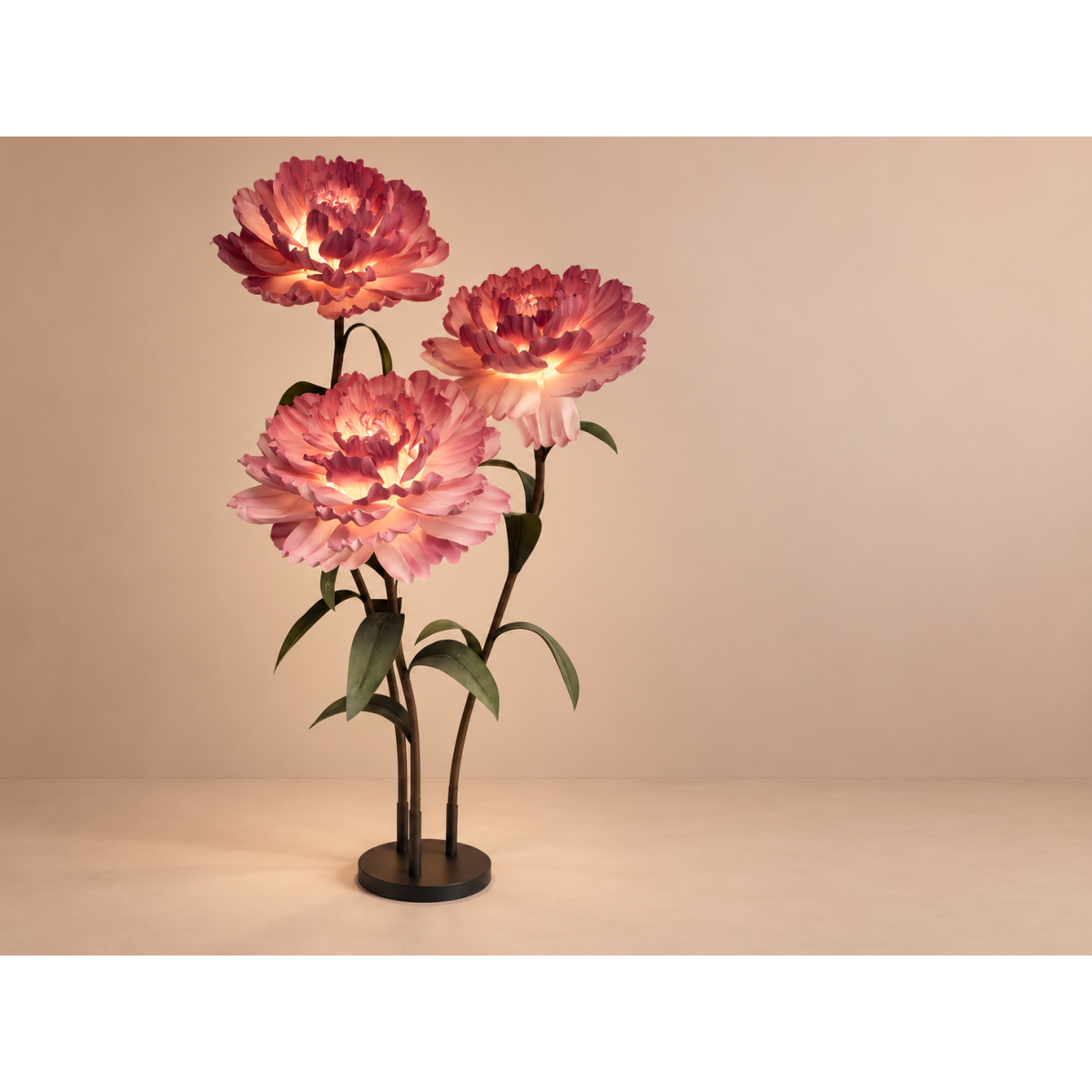 LED virágdísz Bazsarózsa 2,1 m - 3 virág