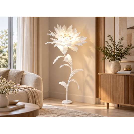 LED virágdísz Csillagvirág 1,5 m, fehér
