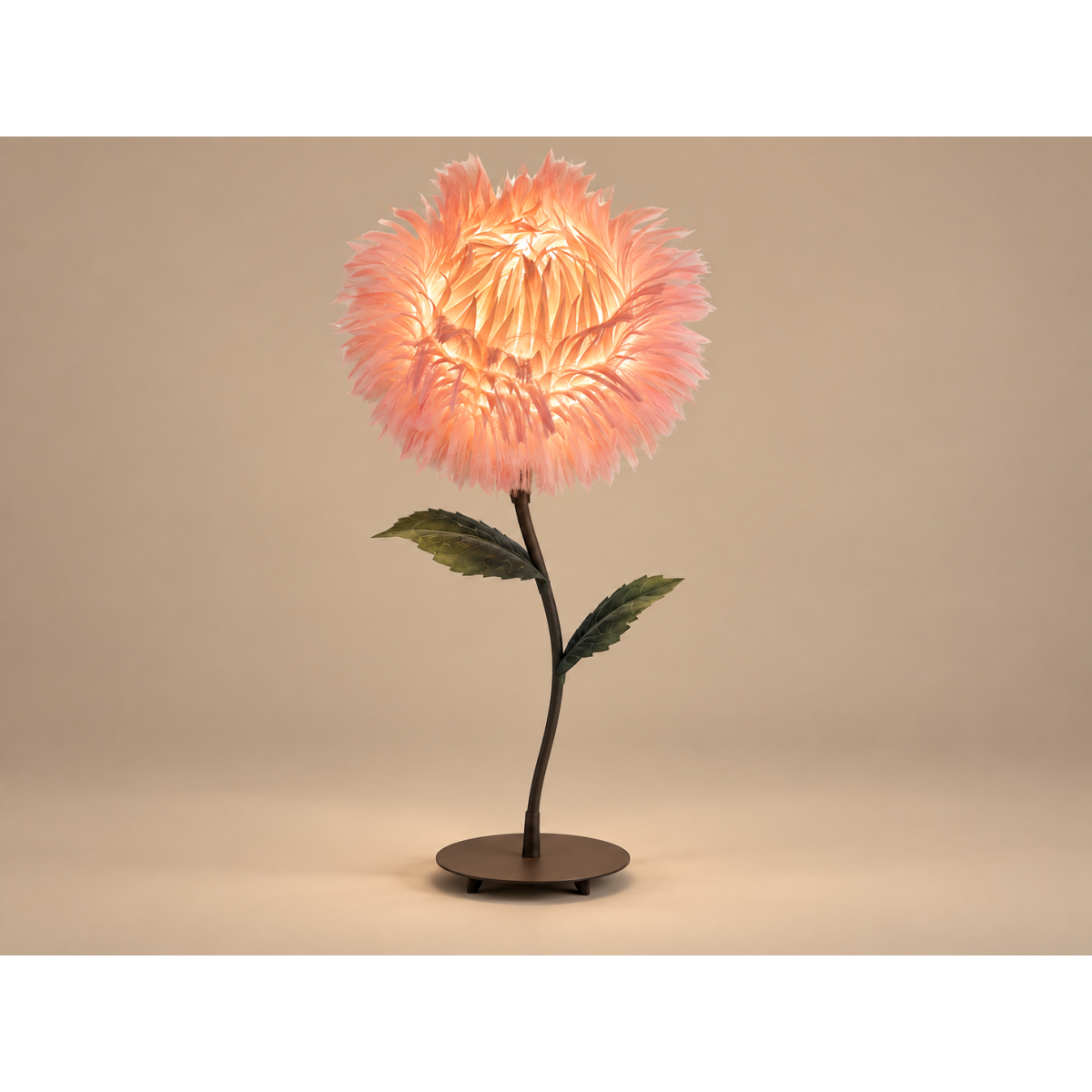LED virágdekoráció Tűs krizantém 1,5 m