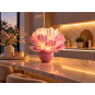 LED virágdekoráció Bazsarózsa cserépben 45 × 35 cm