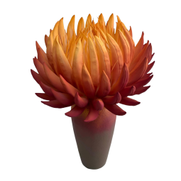 LED virágdekoráció Tüzes virág cserépben 65 × 40 cm