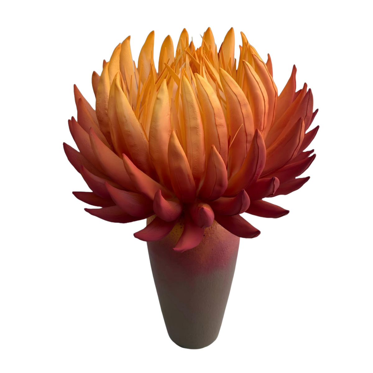 LED virágdekoráció Tüzes virág cserépben 65 × 40 cm