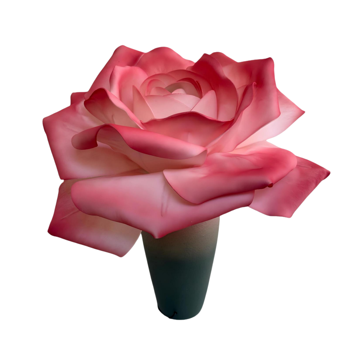 LED virágdekoráció Rózsa cserépben 65 × 50 cm