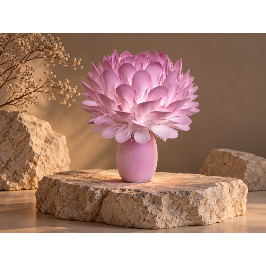LED virágdísz Királyi protea cserépben 46 × 30 cm