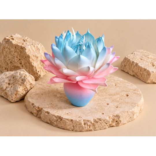 LED virágdísz Magnólia cserépben 55 × 35 cm