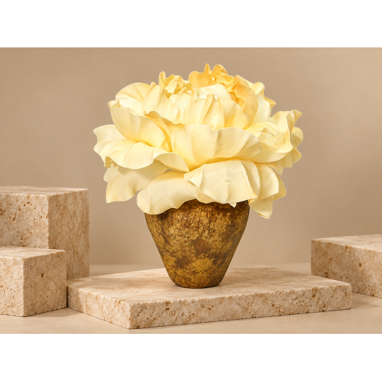 LED virágdekoráció Óriási cserepes bazsarózsa 60 × 60 cm