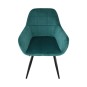 Zöld színű steppelt velúr fotelek - 2 darab
