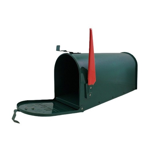 Zöld színű amerikai postaláda