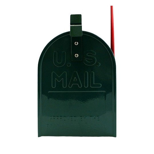 Zöld színű amerikai postaláda