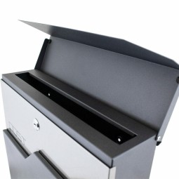 Modern postaláda szürke színben