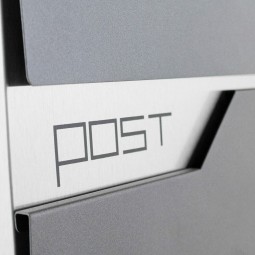 Modern postaláda szürke színben
