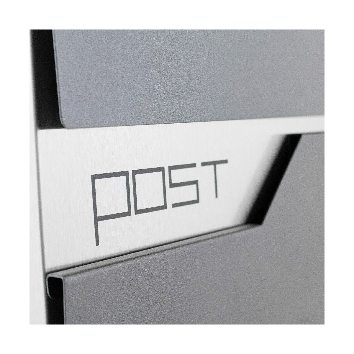 Modern postaláda szürke színben