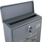 Kulccsal zárható sötétszürke postaláda