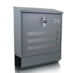 Kulccsal zárható sötétszürke postaláda