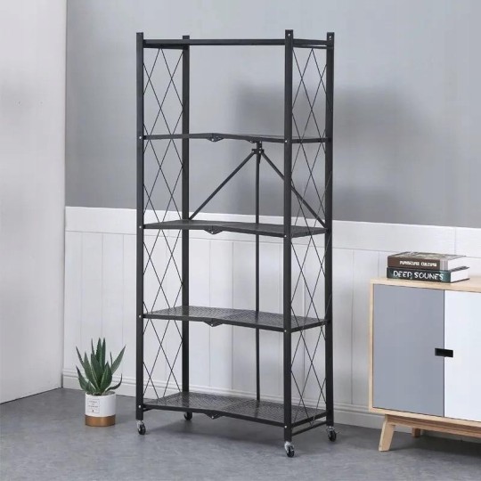 Összecsukható kerekes polc 163x72x34 cm